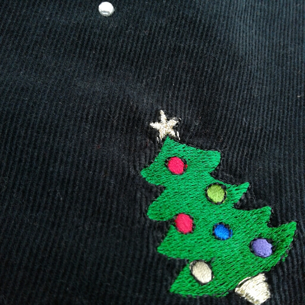 Corduroy button up shirt Christmas trees + sequins - Picture 7 of 8
